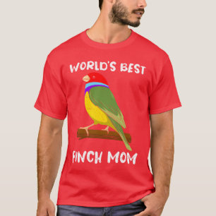 Camiseta Worlds Best Finches Mom Bird Lover Zebra Finch Fam