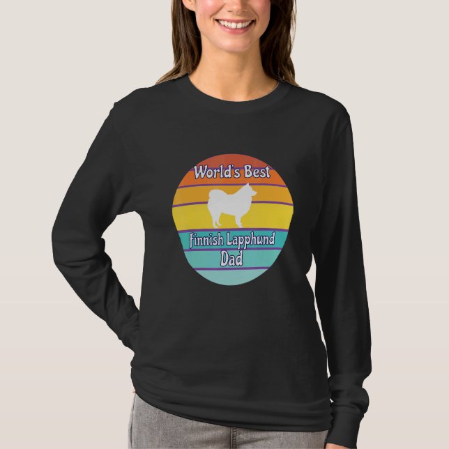 Camiseta World's Best Finnish Lapphund Dad (Anverso)