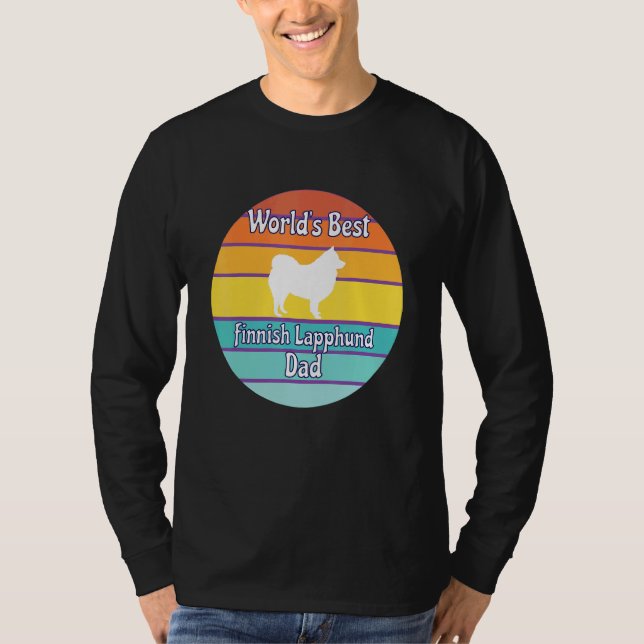 Camiseta World's Best Finnish Lapphund Dad (Anverso)