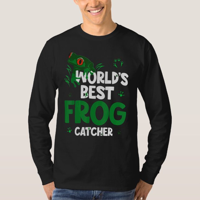 Camiseta World's Best Frog Catcher  Boys Girls Kids Frog Hu (Anverso)