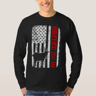 Camiseta Worlds Best Goat Dad American Flag