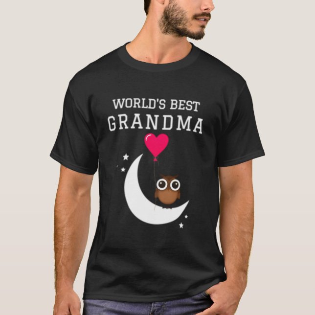 Camiseta World'S Best Grandma Grandmother Owl He (Anverso)