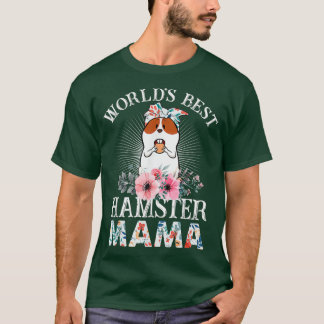 Camiseta Worlds Best Hamster Mama Floral