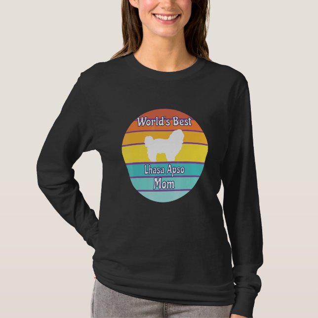 Camiseta World's Best Lhasa Apso Mom (Anverso)