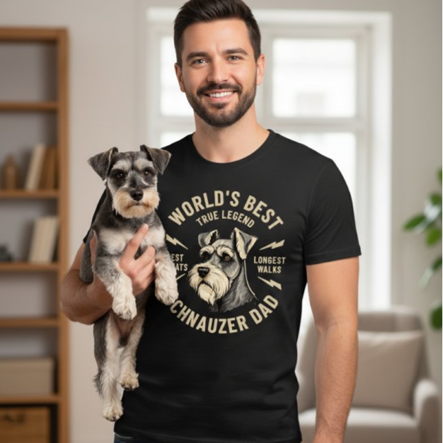 Camiseta World's Best Schnauzer Dad True Legend (Subido por el creador)