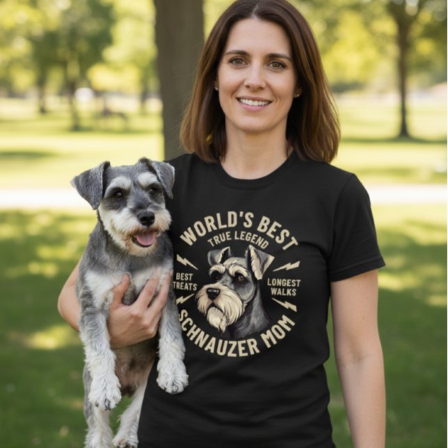 Camiseta World's Best Schnauzer Mom True Legend (Subido por el creador)