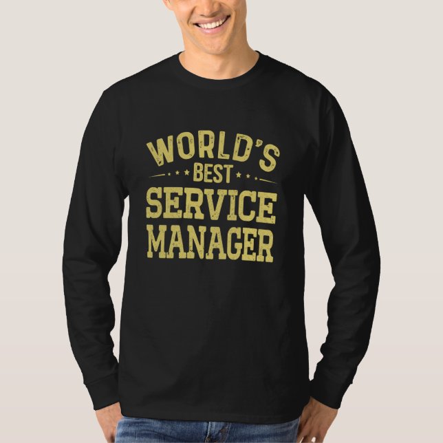 Camiseta World's Best Service Manager Job Title Service Man (Anverso)
