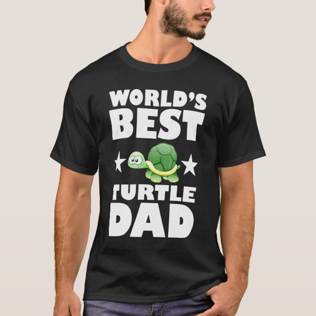 Camiseta Worlds Best Turtle Dad  Owner Lover Gift (Anverso)