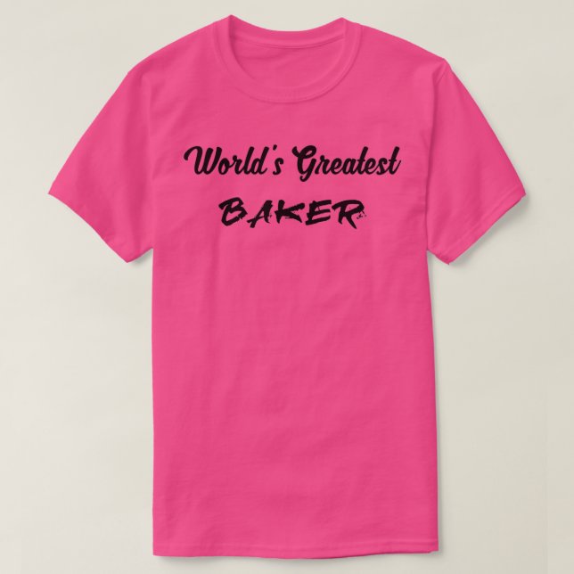 Camiseta worlds greatest baker (Diseño del anverso)
