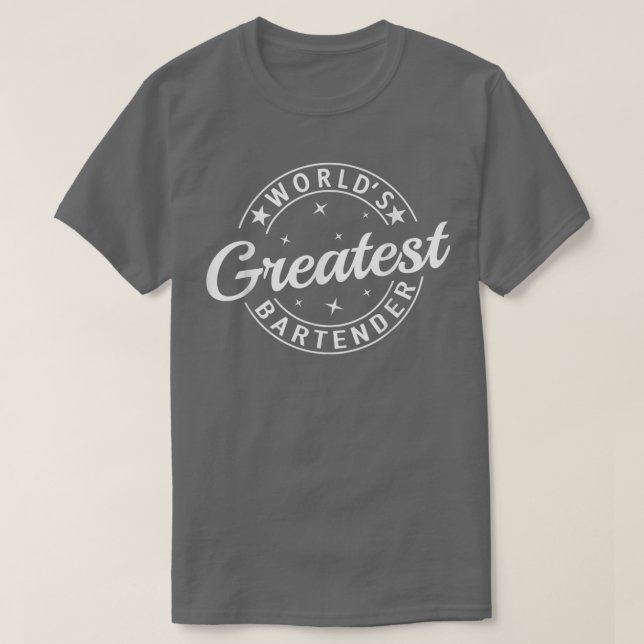 Camiseta Worlds Greatest Bartender Funny Proud Professional (Diseño del anverso)