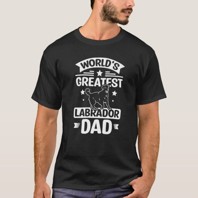 Camiseta World's greatest labrador dad Premium (Anverso)