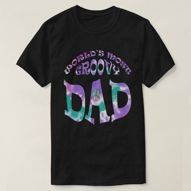 Camiseta Worlds Most Groovy Dad Pastel (Diseño del anverso)