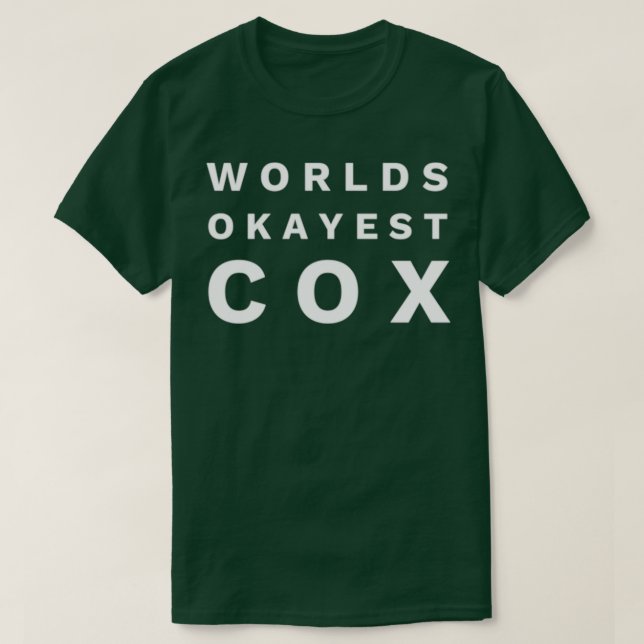 Camiseta Worlds Okayest Cox (Diseño del anverso)