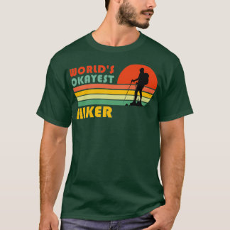 Camiseta Worlds Okayest Hiker Gracioso Senderismo Retro Vin