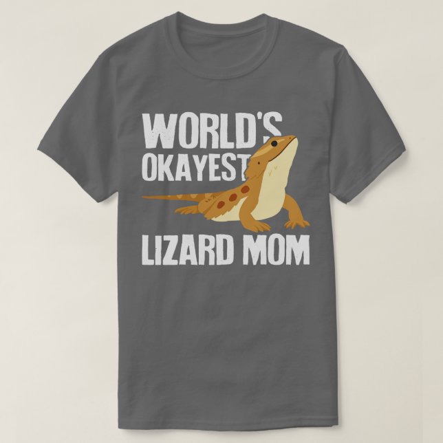 Camiseta Worlds Okayest Lizard Mom (Diseño del anverso)