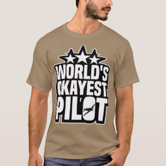 Camiseta Worlds Okayest Pilot mundos retro vintage okayest