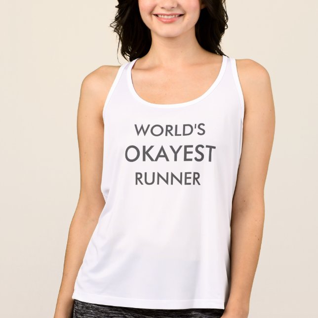 Camiseta World's Okayest Runner Fitness Tank (Anverso)