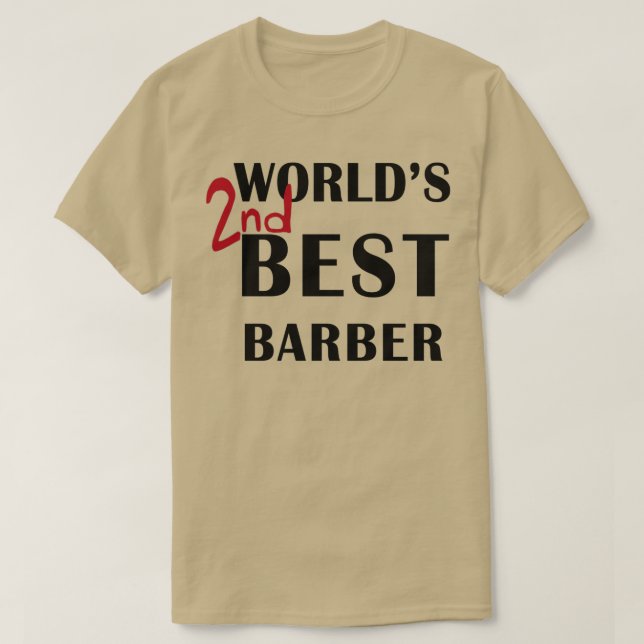 Camiseta Worldx27s 2.ª Mejor Barber (Diseño del anverso)