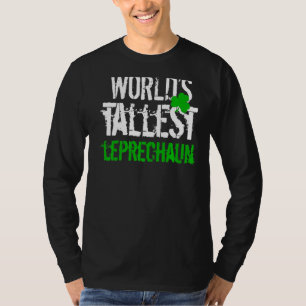 Camiseta Worlest Tallest Leprechaun Shamrock Green Clover B
