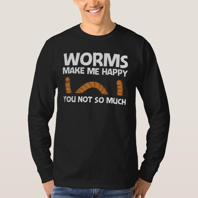 Camiseta Worm Designs For Men Women Earthworm Grunting Farm (Anverso)