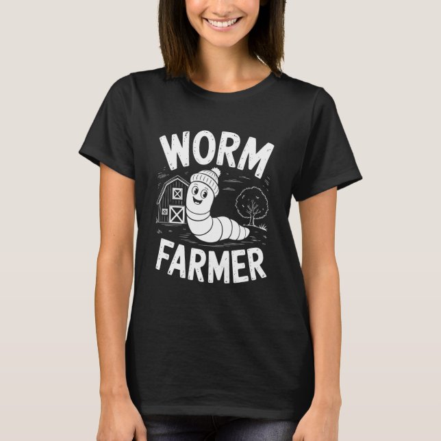 Camiseta Worm Farmer Earthworm Garden Composting (Anverso)