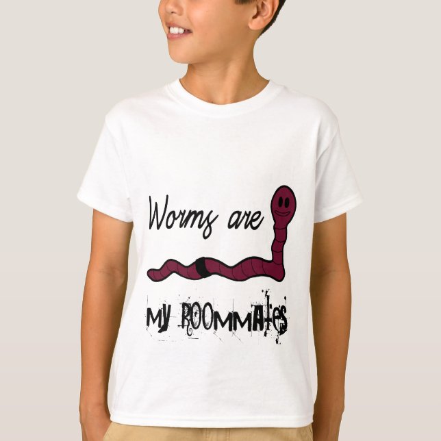 Camiseta Worms are my roommates (Anverso)