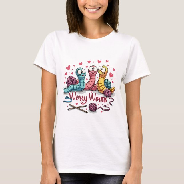 Camiseta Worms preocupados (Anverso)