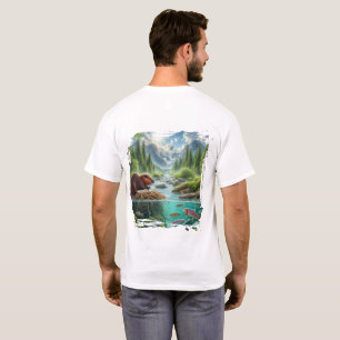 Camiseta Worn Calm Castor en el Arroyo Naturaleza