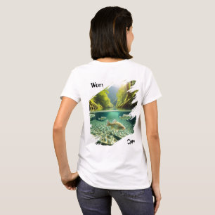 Camiseta Worn Calm Pez en un arroyo de montaña Naturaleza