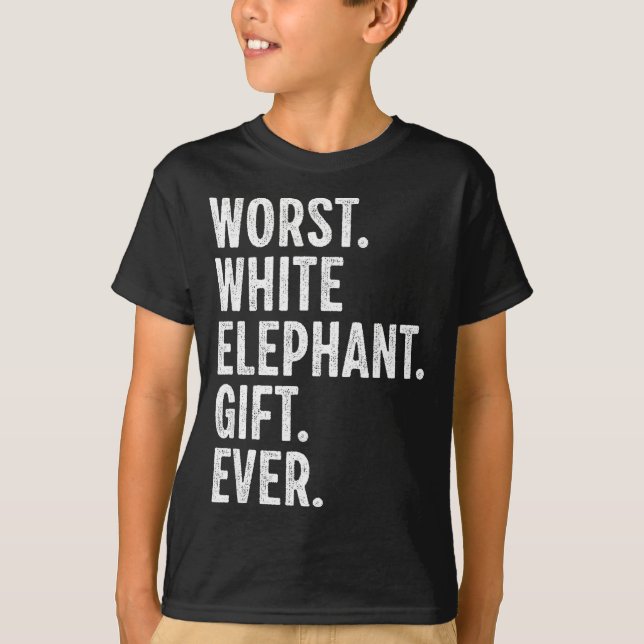 Camiseta Worst White Elephant Gift Ever Men Women Funny Chr (Anverso)