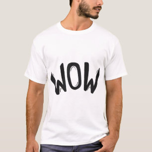 Camiseta Wow – Diseño de tipografía divertido