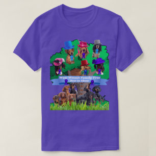 Camiseta Wow Weenie Árbol De Familia Púrpura Tee Para Hombr