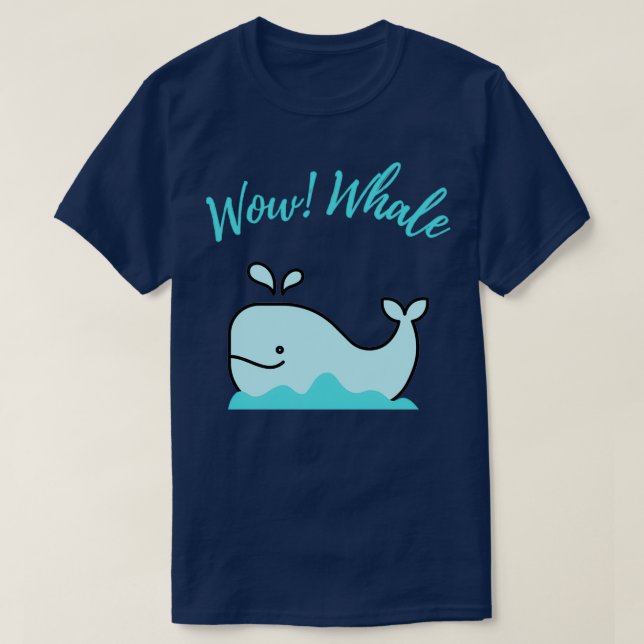Camiseta Wow Whale (Diseño del anverso)