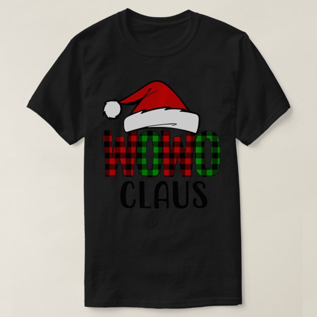 Camiseta Wowo Claus Navidades regalo de abuela (Diseño del anverso)