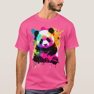 Camiseta wpap spalsh colorido panda lindo