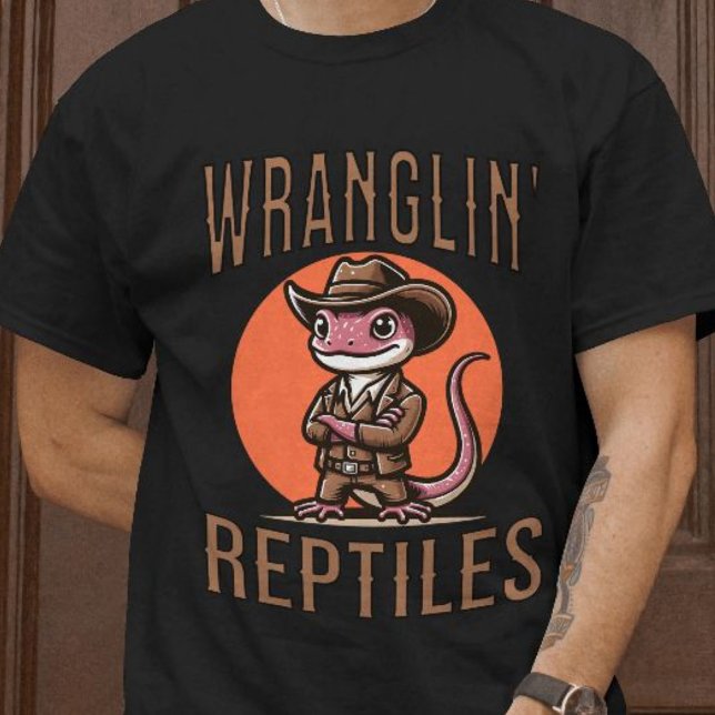 Camiseta Wranglin' Reptiles Lizard Cowboy (Wranglin' Reptiles Lizard Cowboy T-Shirt)