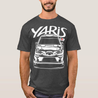 Camiseta WRC Yaris Gazoo Carreras impresión blanca