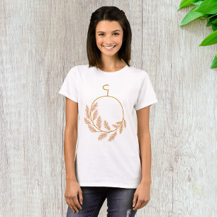 Camiseta Wreath Botánica minimalista Neutral moderno