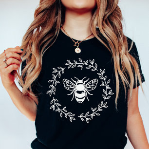 Camiseta Wreath de abejas botánicas, inspiradas en la natur