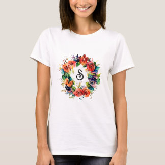 Camiseta Wreath de color de agua
