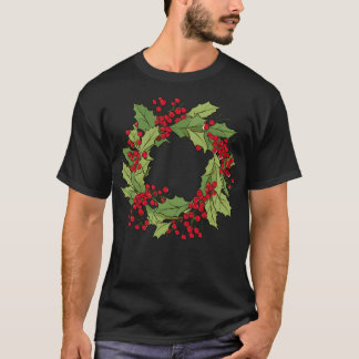 Camiseta Wreath de invierno. Festividad Una Guirnalda De Ho