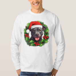 Camiseta Wreath de Navidad de Pit Bull