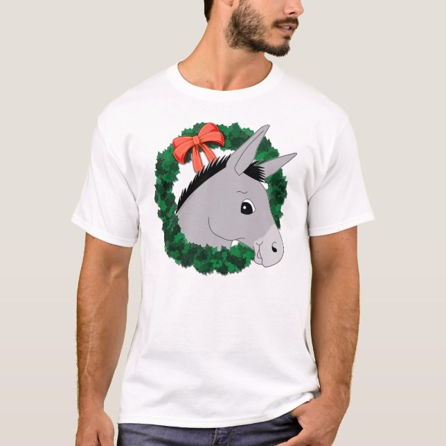 Camiseta Wreath Donkey de vacaciones (Anverso)