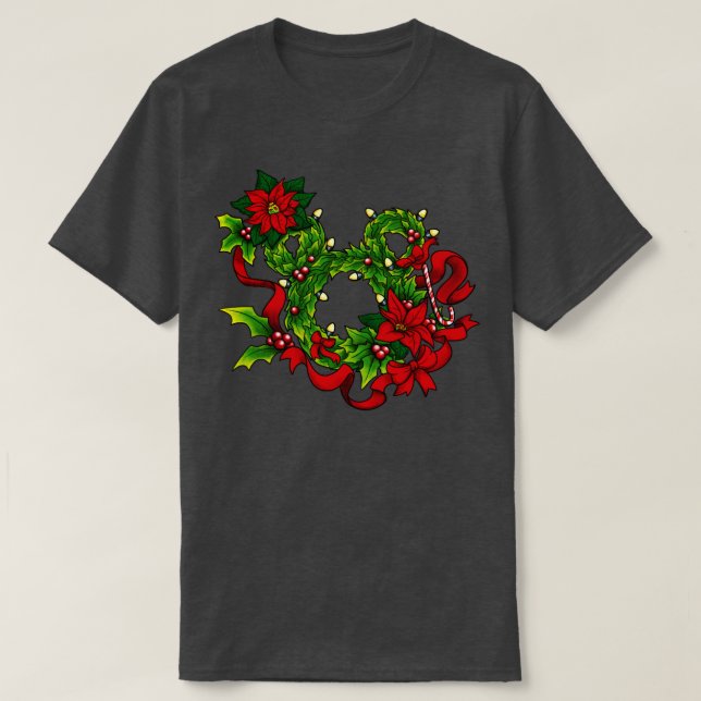 Camiseta Wreath festiva (Diseño del anverso)