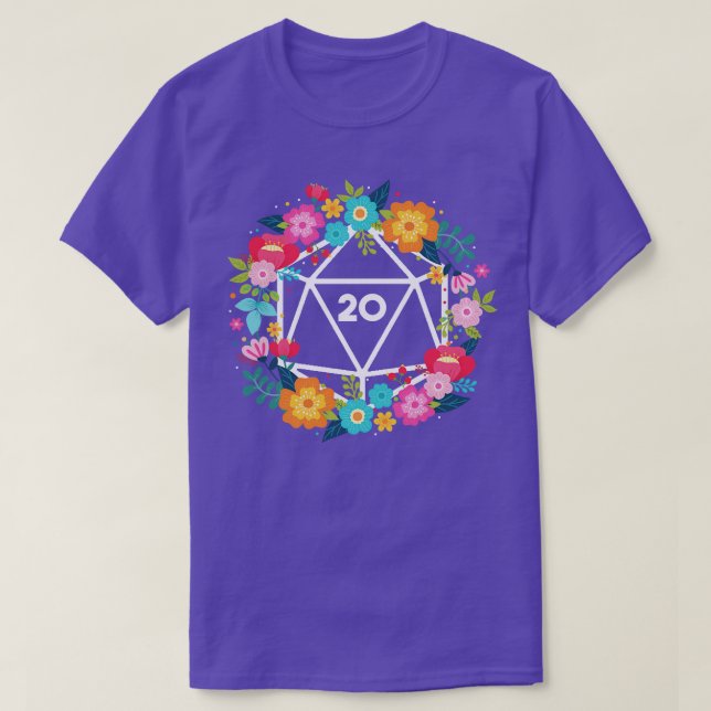 Camiseta Wreath floral D20 (Diseño del anverso)