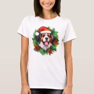 Camiseta Wreath Navidades de San Bernard