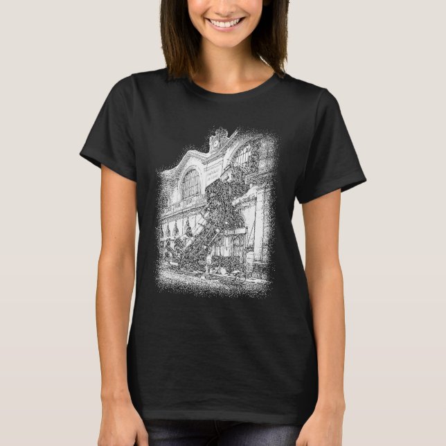 Camiseta Wreck De Tren En La Estación De Montar Wet (Anverso)