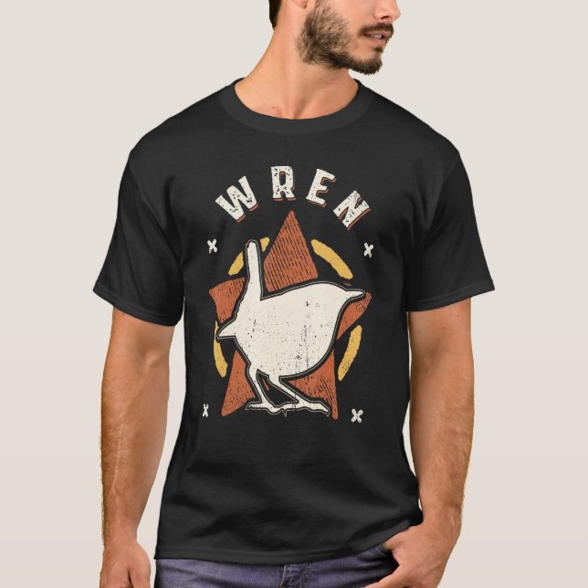 Camiseta Wren Bird Vintage Retro Classic Animal (Anverso)