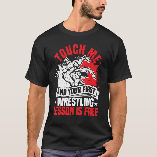 Camiseta Wrestling Funny First Lesson in Wrestling (Anverso)