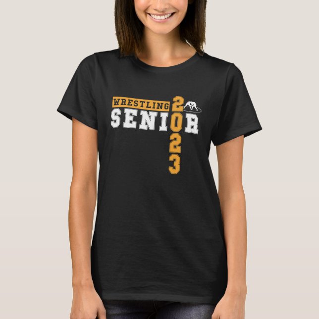 Camiseta Wrestling Senior Night Senior 2023 Graduation Idea (Anverso)